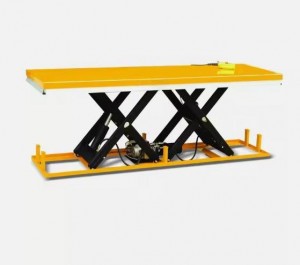 Industrial lift table Horizontal double scissor with large platform
