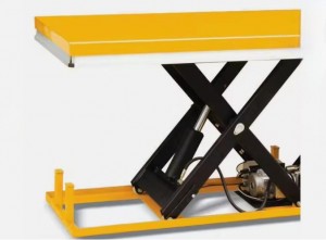 Industrial lift table Horizontal double scissor with large platform