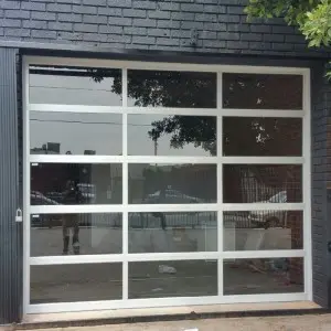 Enhance your home with a modern full-view aluminum garage door