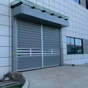 Are hard hats and gloves required when installing aluminum rolling doors?