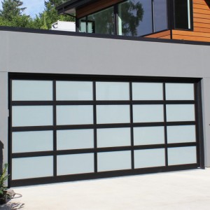 Electric Overhead Sectional Garage Door with Aluminum Material And Glass