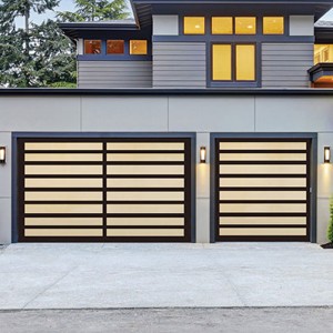 Sleek Plexiglass Mirror Glass Garage Door with Opener