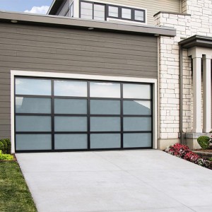 Sleek Plexiglass Mirror Glass Garage Door with Opener