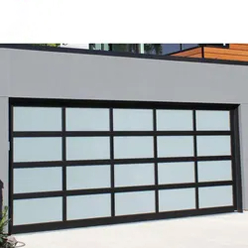Stylish-9x7-or-9x8-Aluminum-Garage-Door-with-Motor1