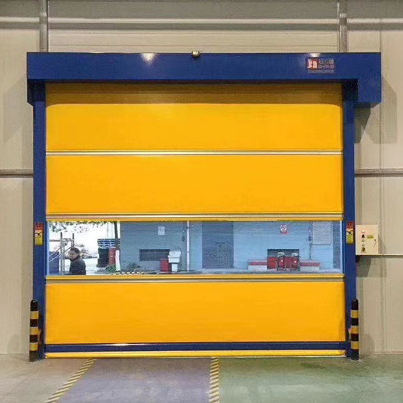How often should the rollers on the rolling door be lubricated?